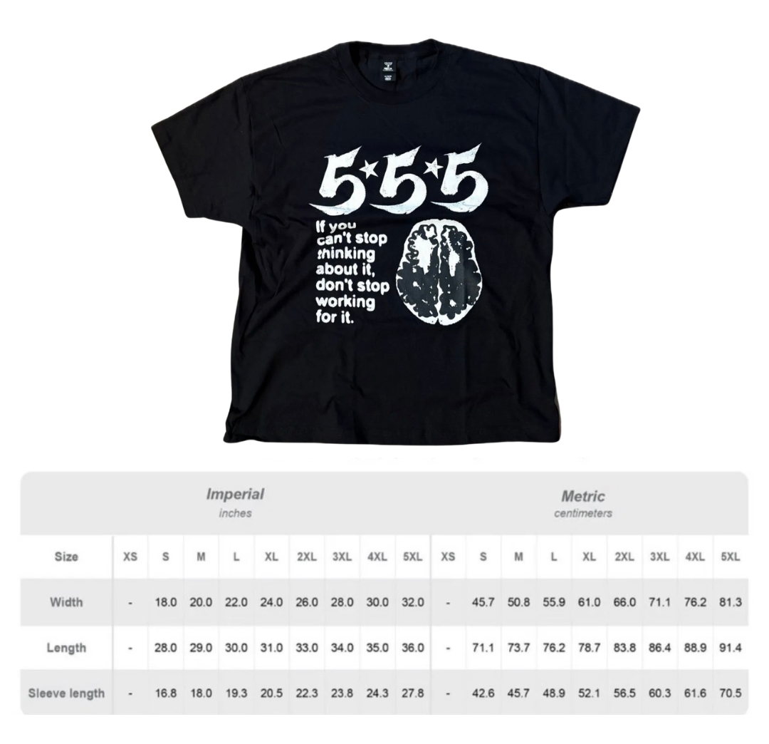 555 t-shirt (BLACK)